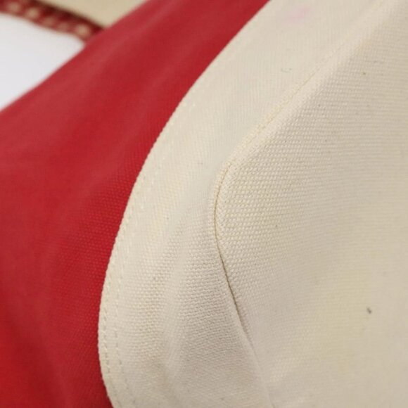 BURBERRY Blue Label Tote Bag Canvas Red Beige Auth hk2190 - Picture 12 of 16